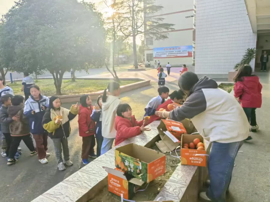 光爱学校发水果.jpg 光爱学校发水果.jpg